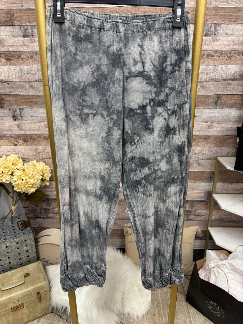 Oh My Gauze! Gray Tie-Dye Joggers 1